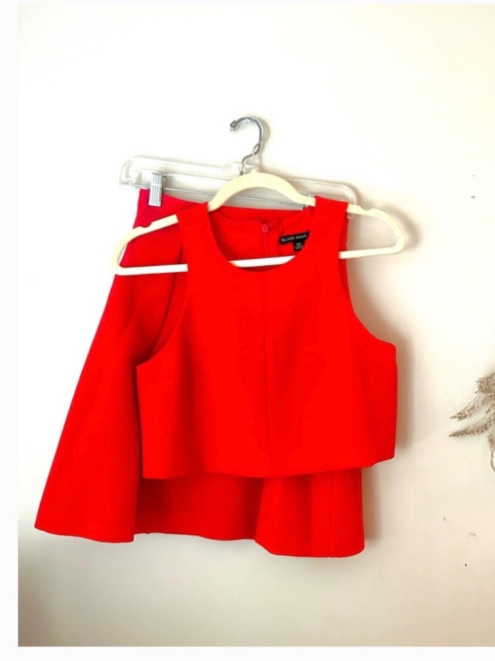 Two piece skirt set by black halo (RED) size 2